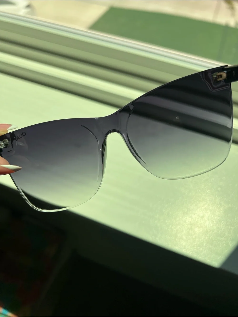 Quay Australia Black Fade Lens Cat-Eye Sunglasses